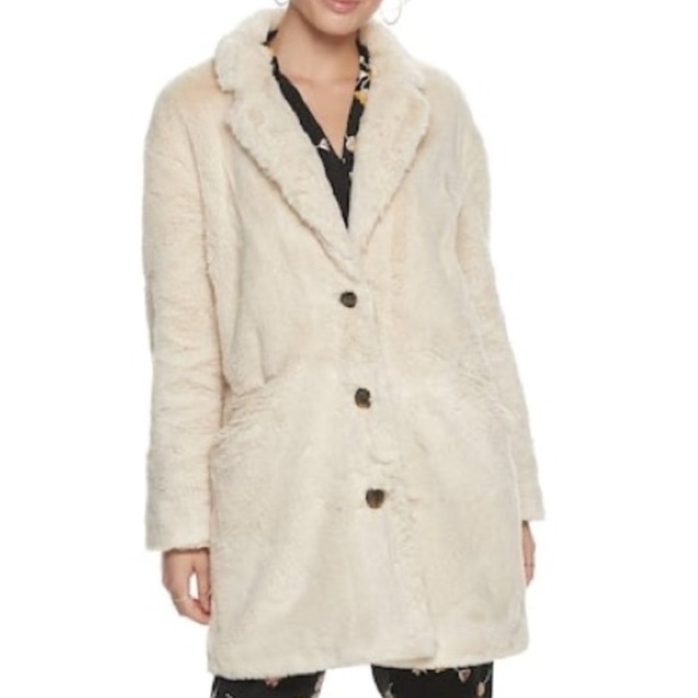 Elegant Cream Teddy Jacket for Women